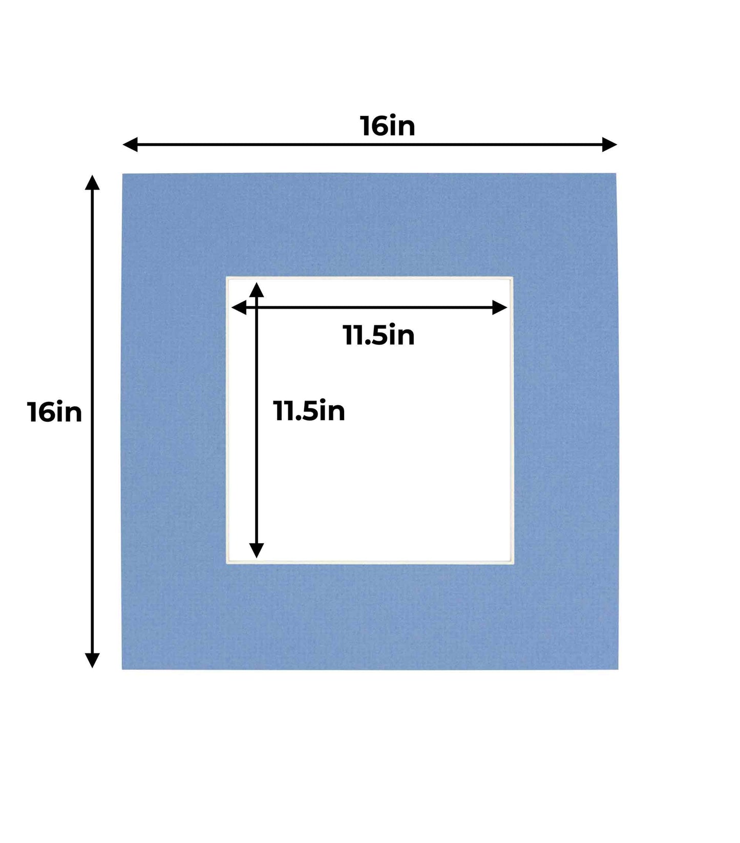 Pack of 25 Brittany Blue Precut Acid-Free Matboards