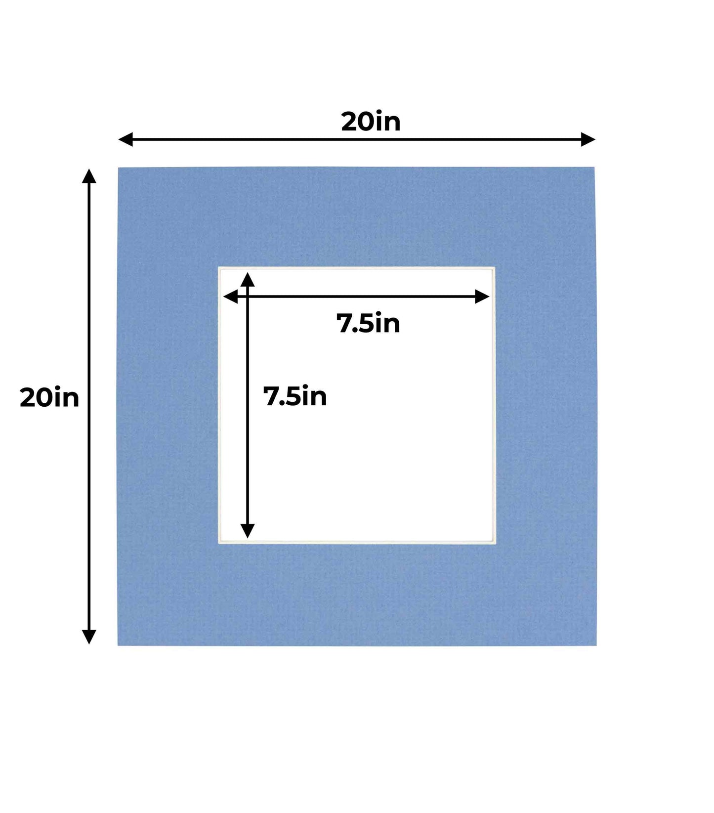 Pack of 25 Brittany Blue Precut Acid-Free Matboards