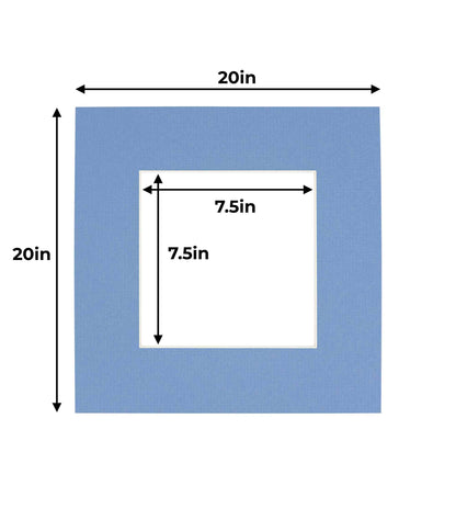 Pack of 25 Brittany Blue Precut Acid-Free Matboards