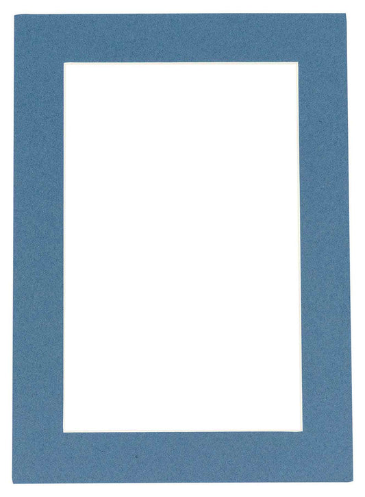 Steel Blue Precut Acid-Free Matboard Set with Clear Bag & Backing