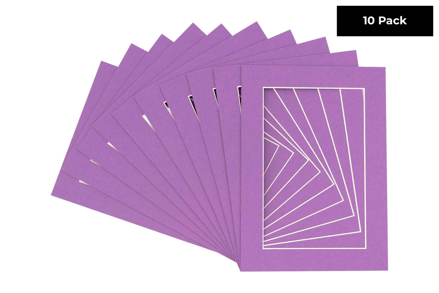 Pack of 10 Dark Purple Precut Acid-Free Matboards