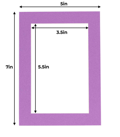 Pack of 25 Dark Purple Precut Acid-Free Matboards