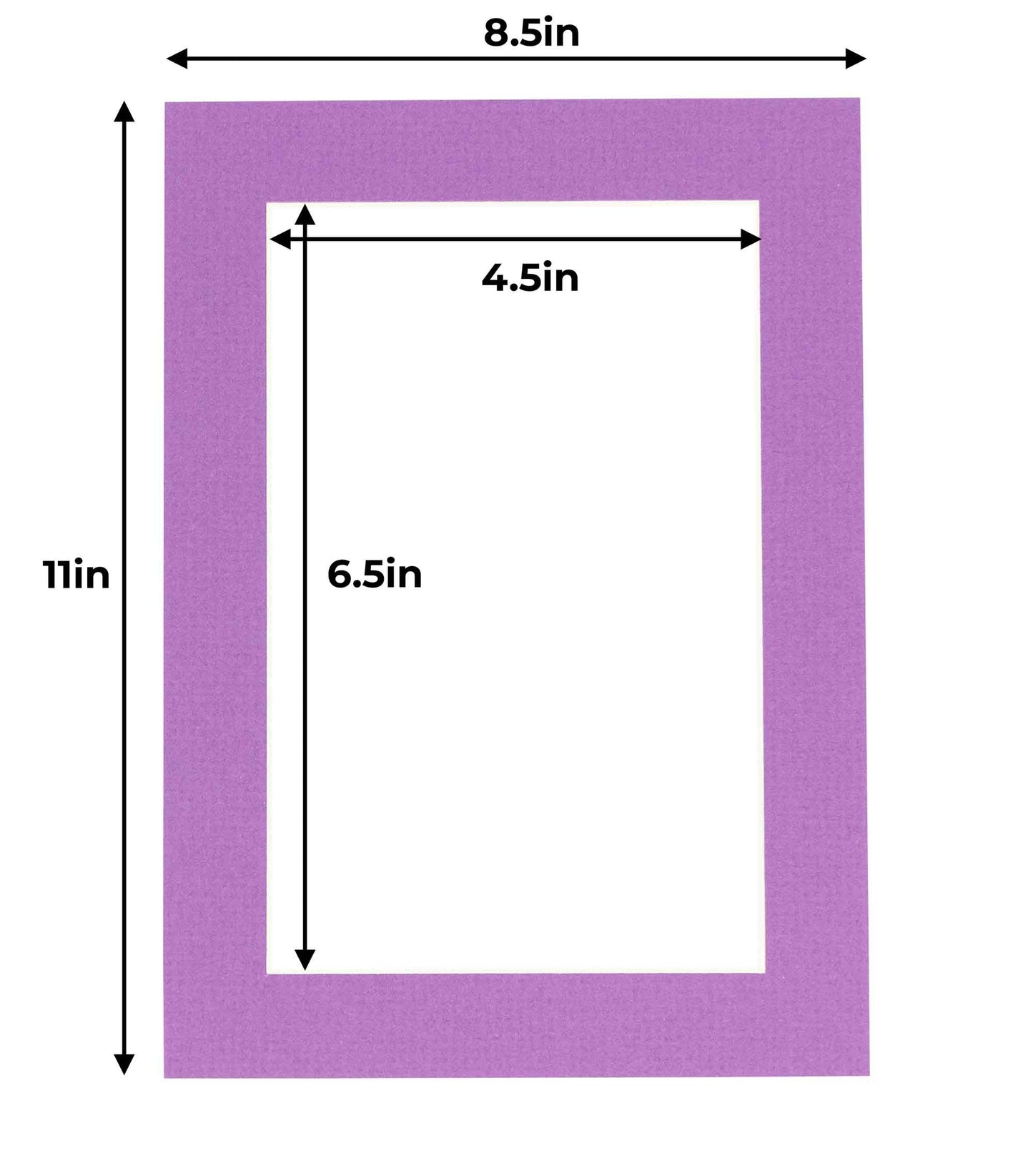Pack of 25 Dark Purple Precut Acid-Free Matboards