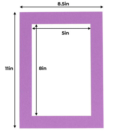 Pack of 10 Dark Purple Precut Acid-Free Matboards
