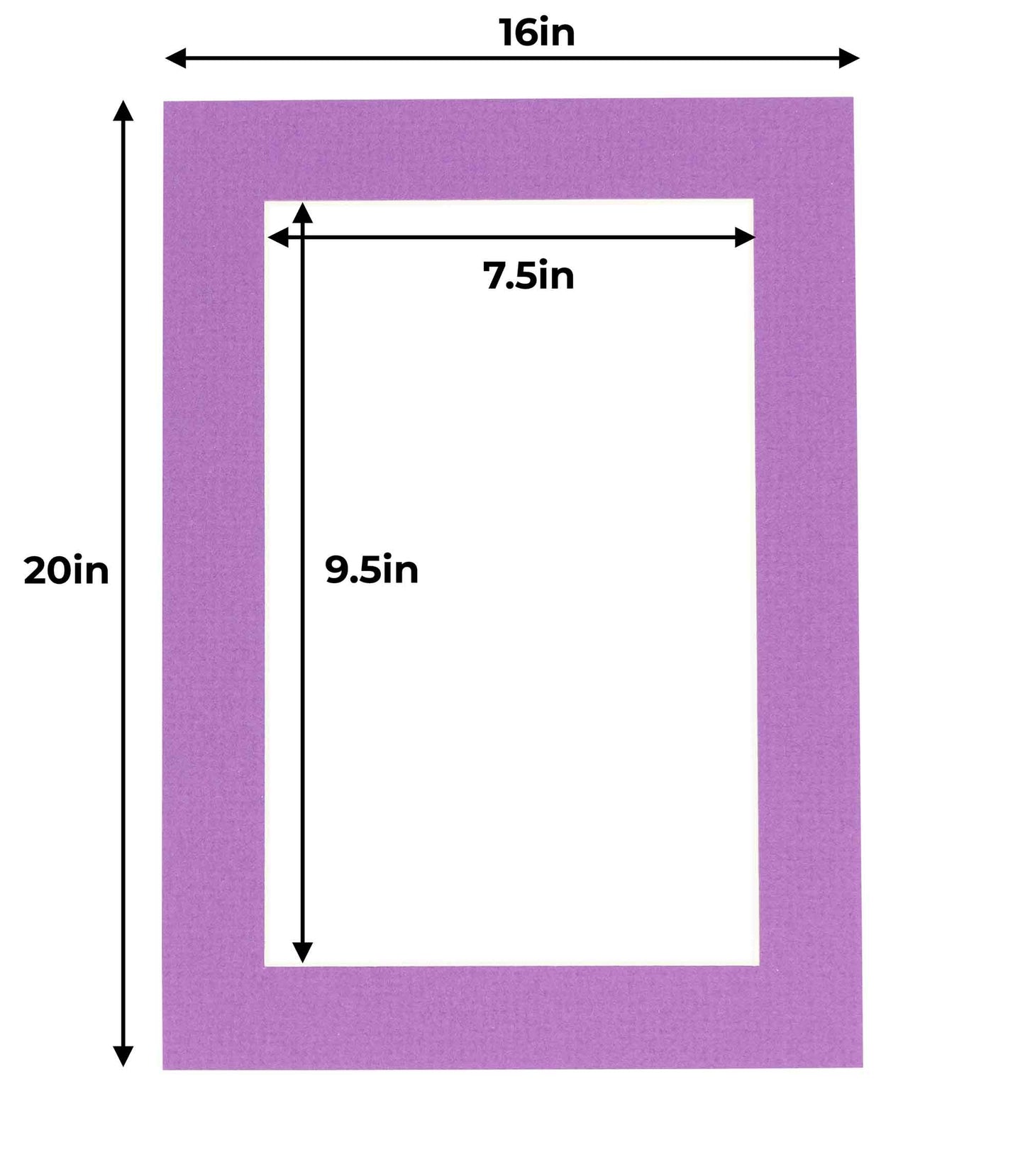 Pack of 25 Dark Purple Precut Acid-Free Matboards