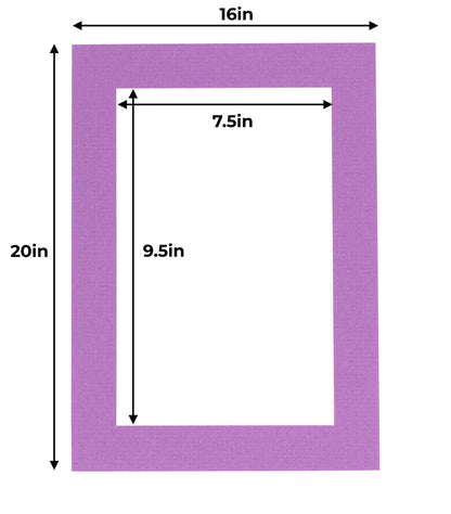 Pack of 25 Dark Purple Precut Acid-Free Matboards
