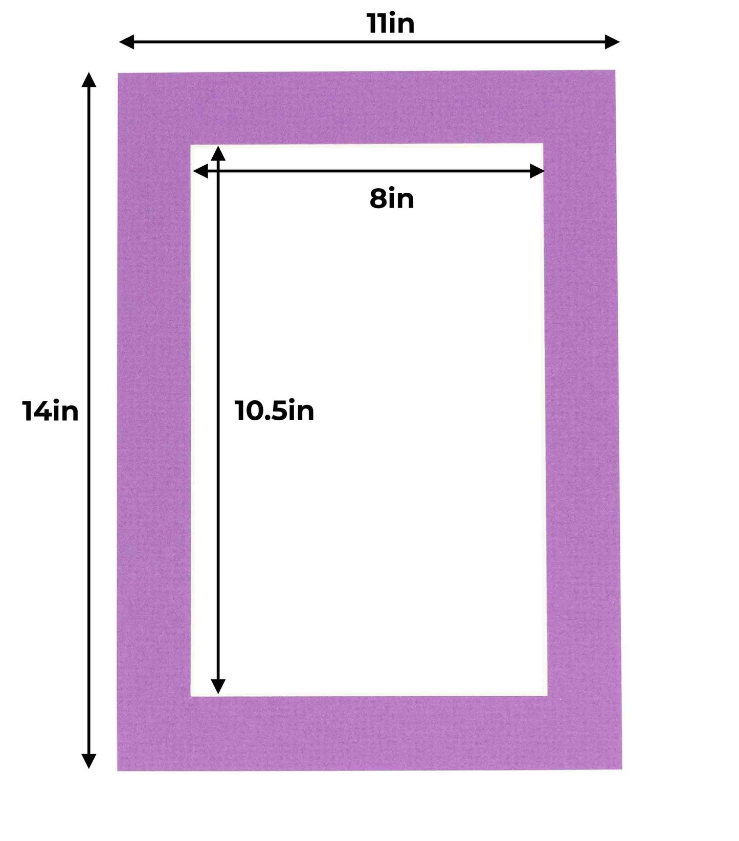 Pack of 25 Dark Purple Precut Acid-Free Matboards