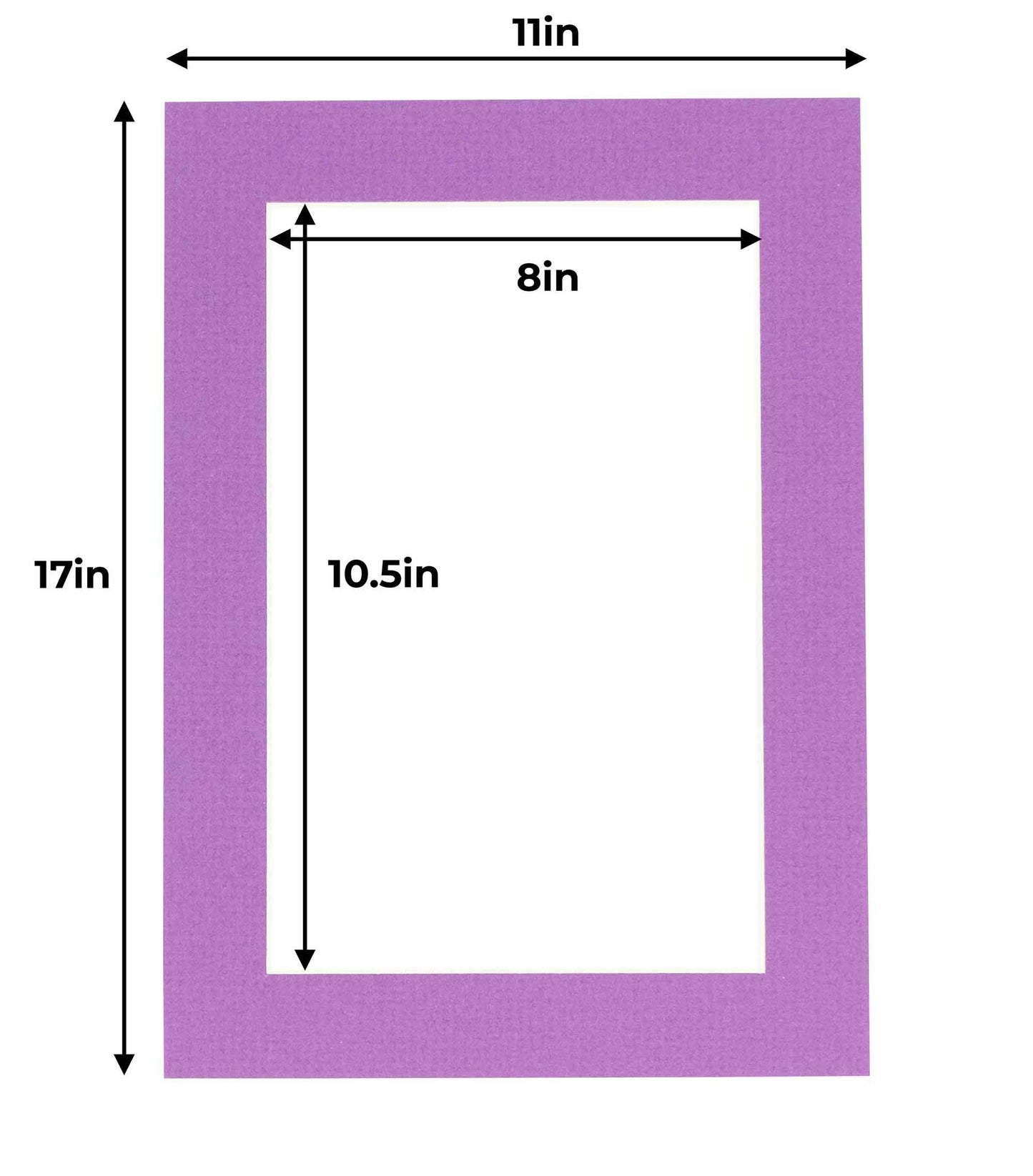 Pack of 25 Dark Purple Precut Acid-Free Matboards