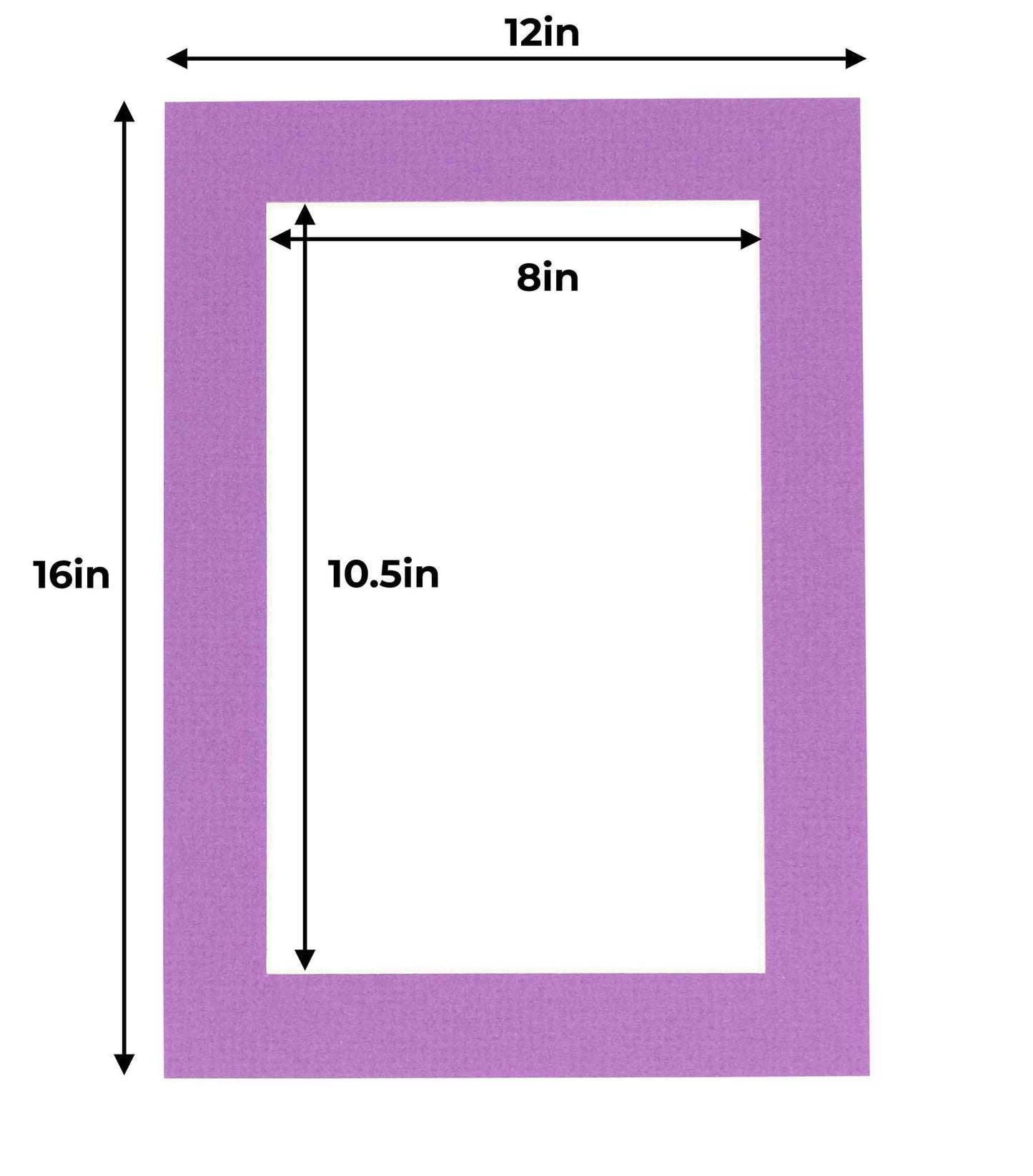 Pack of 25 Dark Purple Precut Acid-Free Matboards