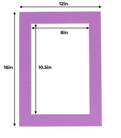 Pack of 25 Dark Purple Precut Acid-Free Matboards