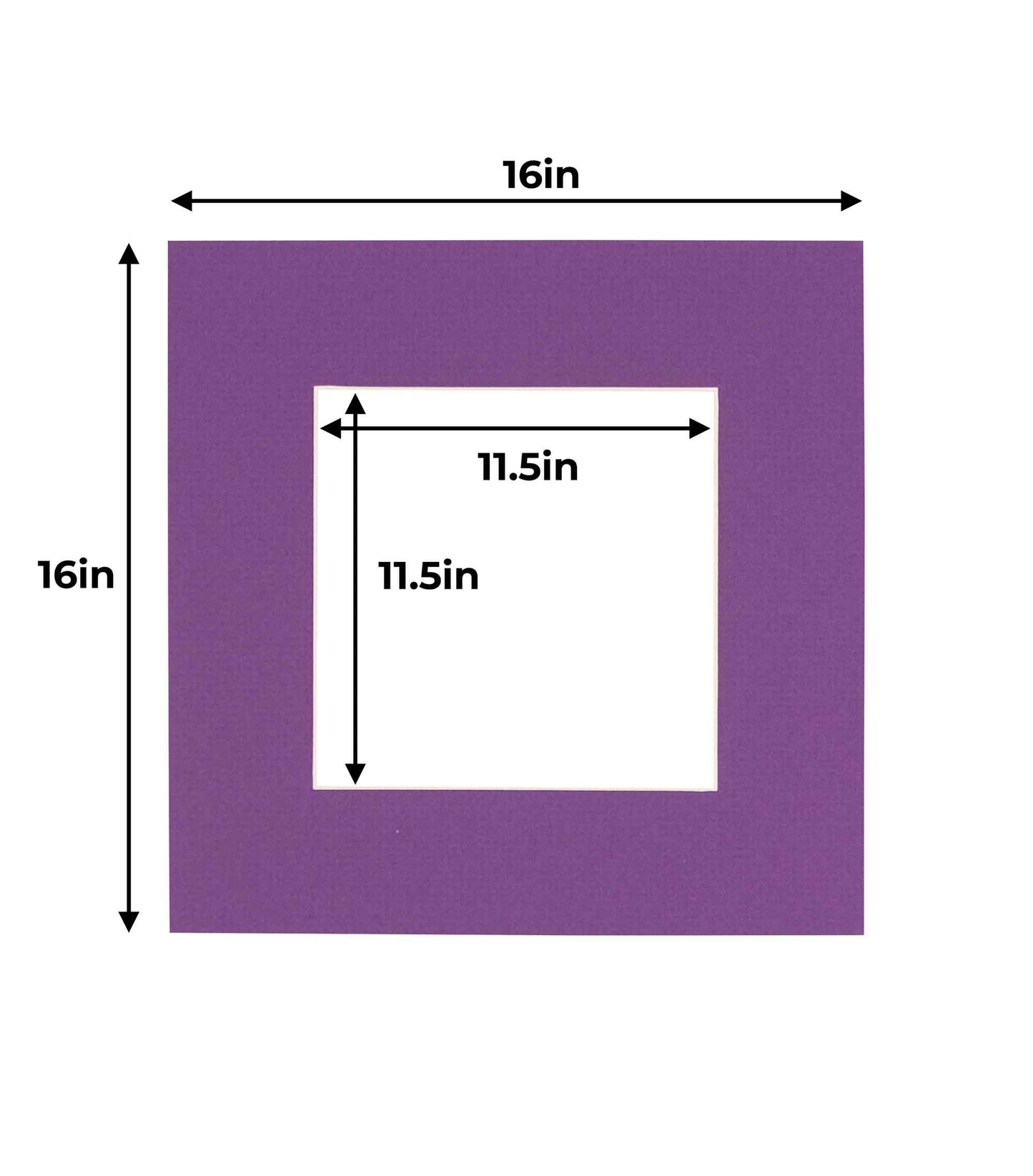 Pack of 25 Dark Purple Precut Acid-Free Matboards