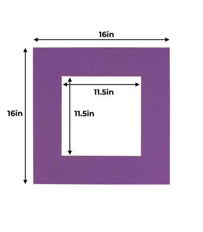 Pack of 25 Dark Purple Precut Acid-Free Matboards