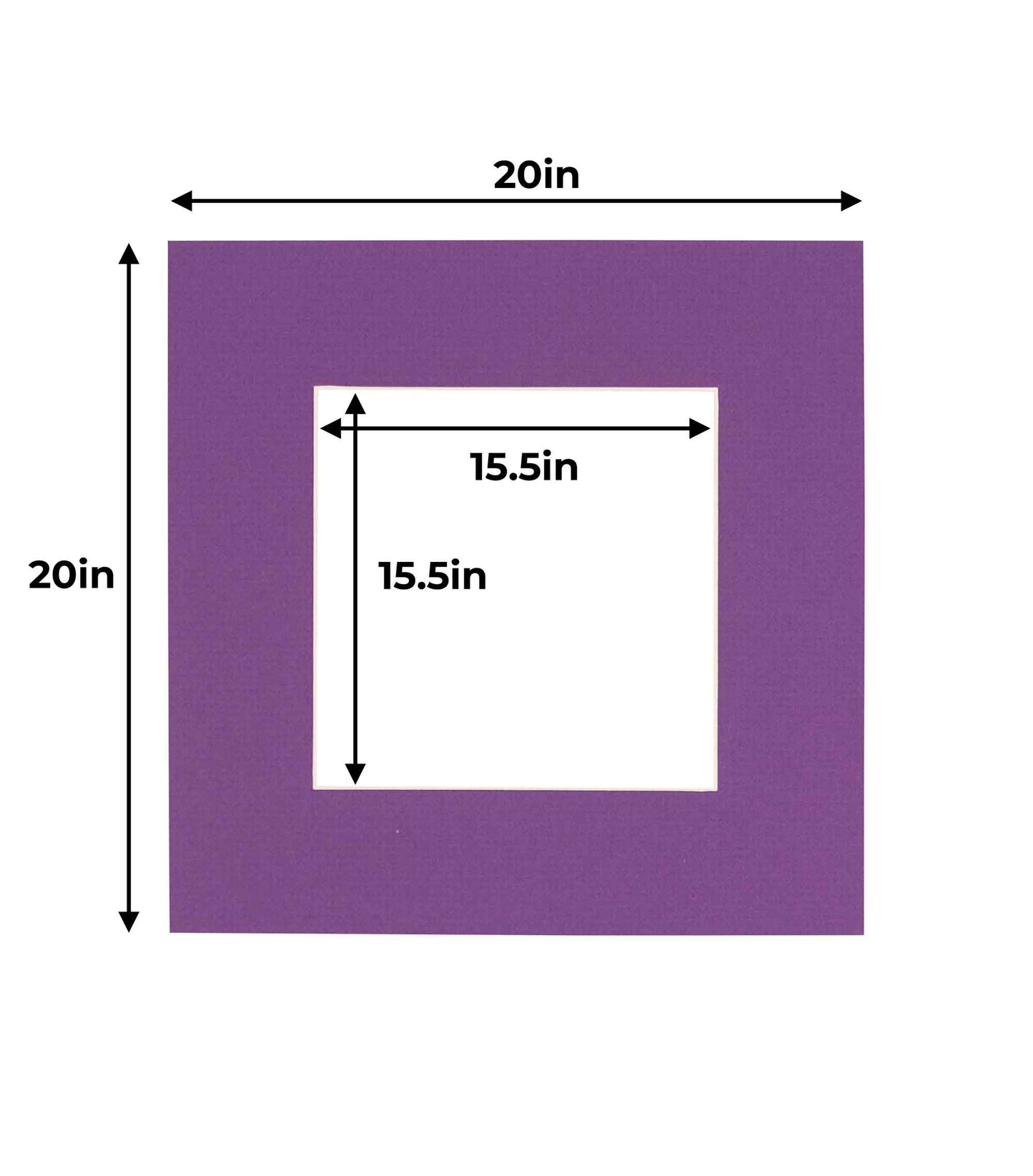 Pack of 25 Dark Purple Precut Acid-Free Matboards