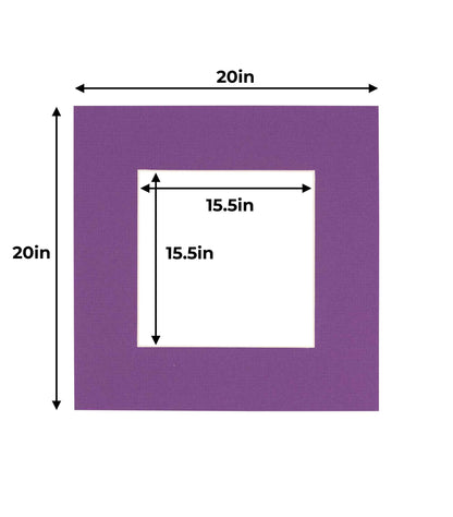 Pack of 25 Dark Purple Precut Acid-Free Matboards