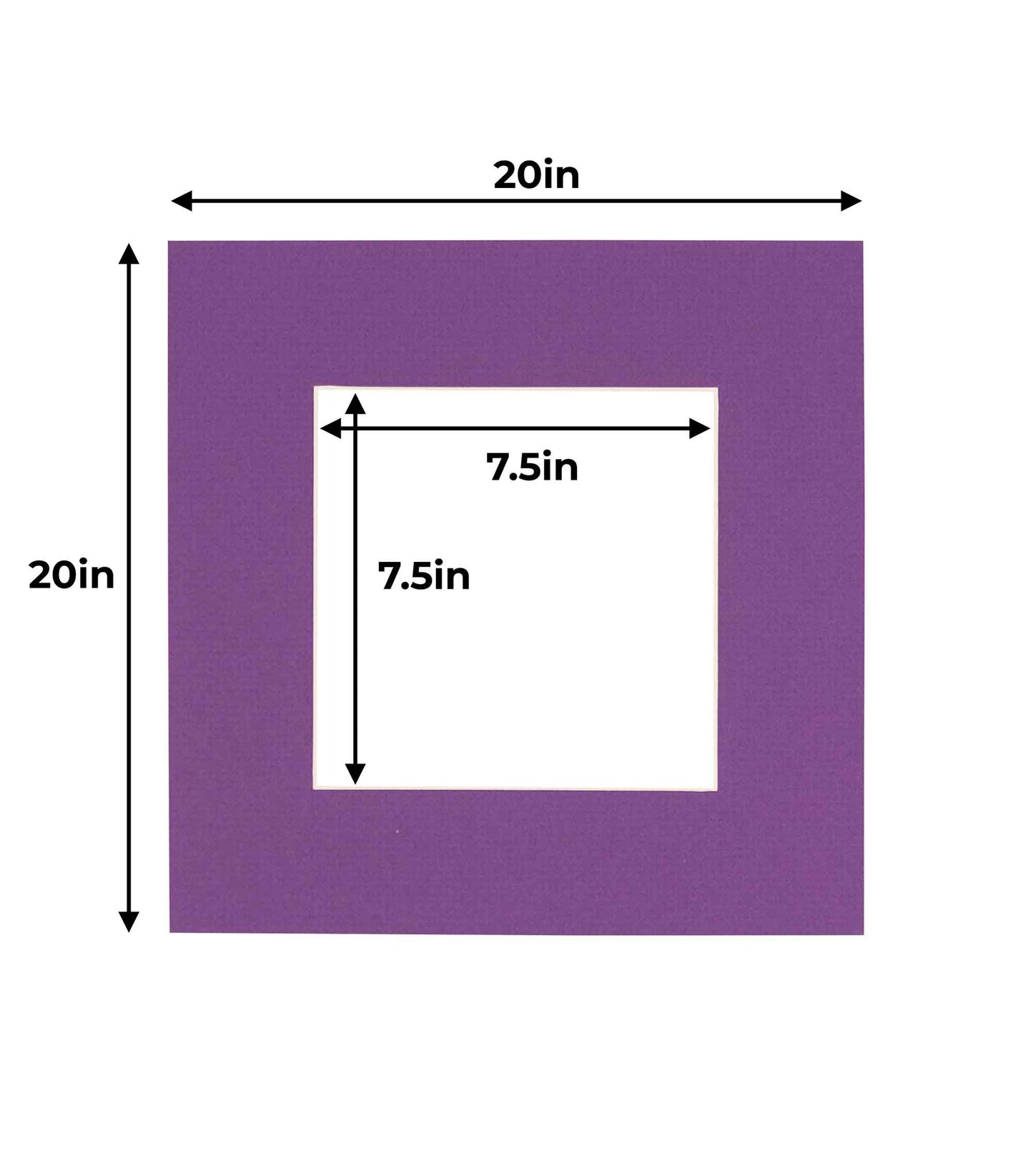 Pack of 25 Dark Purple Precut Acid-Free Matboards