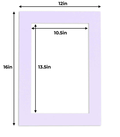 Light Purple Precut Acid-Free Matboard Set with Clear Bag & Backing