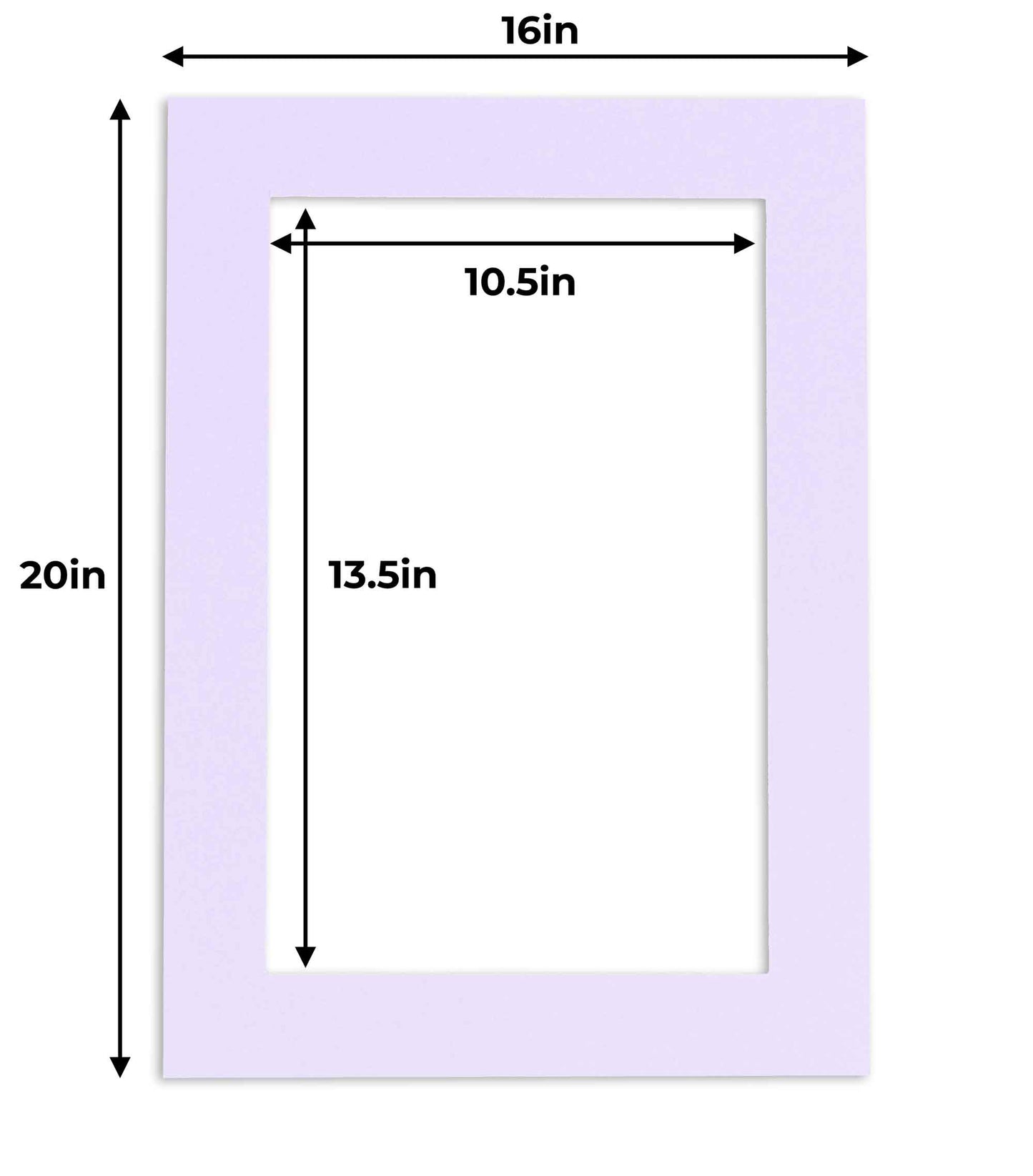 Light Purple Precut Acid-Free Matboard Set with Clear Bag & Backing