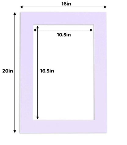 Light Purple Precut Acid-Free Matboard Set with Clear Bag & Backing