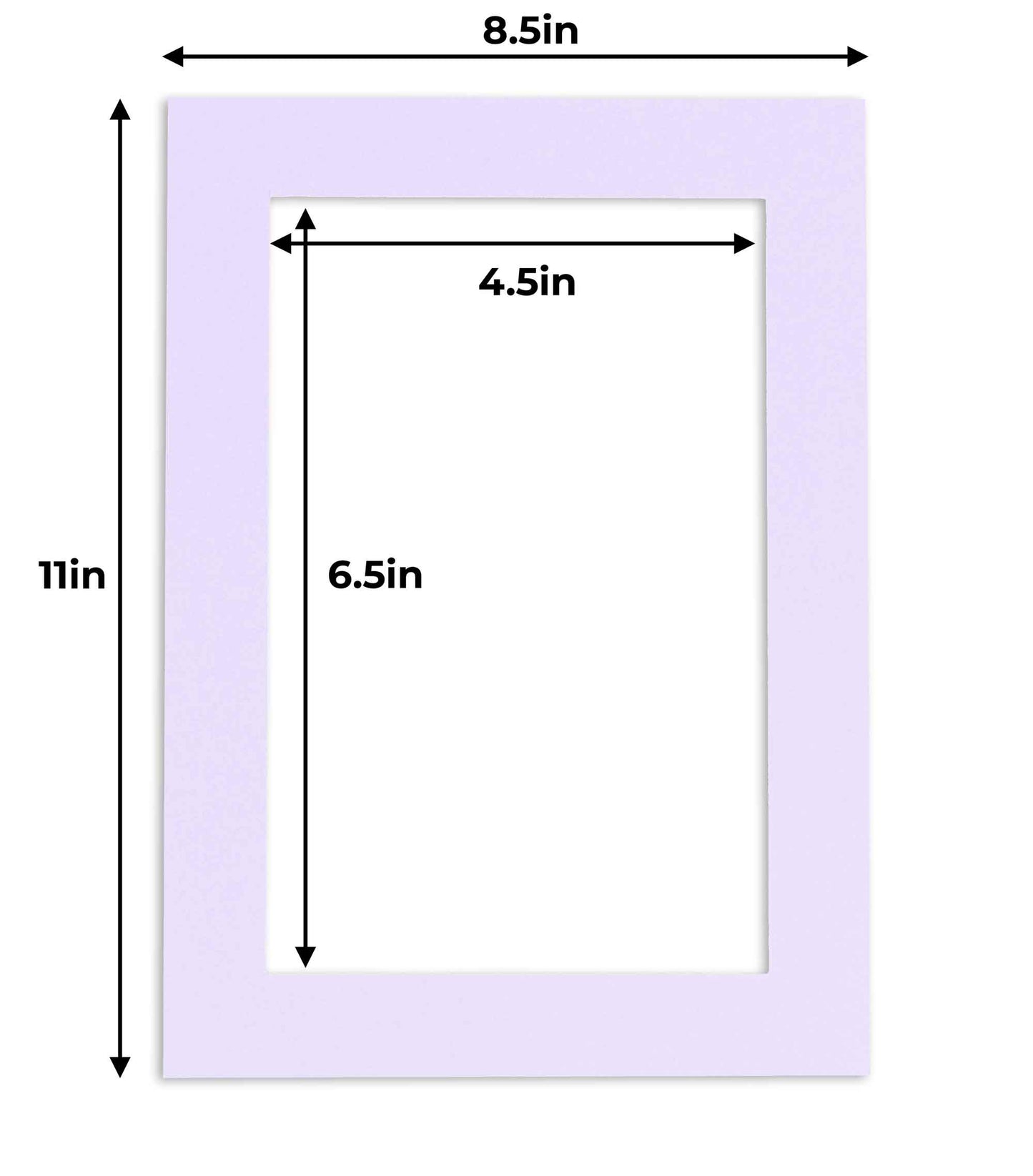 Light Purple Precut Acid-Free Matboard Set with Clear Bag & Backing