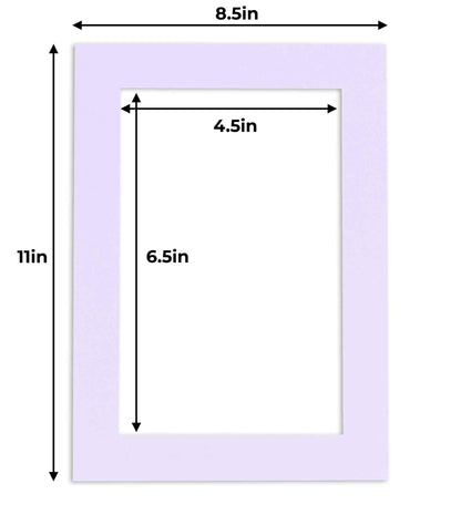 Light Purple Precut Acid-Free Matboard Set with Clear Bag & Backing