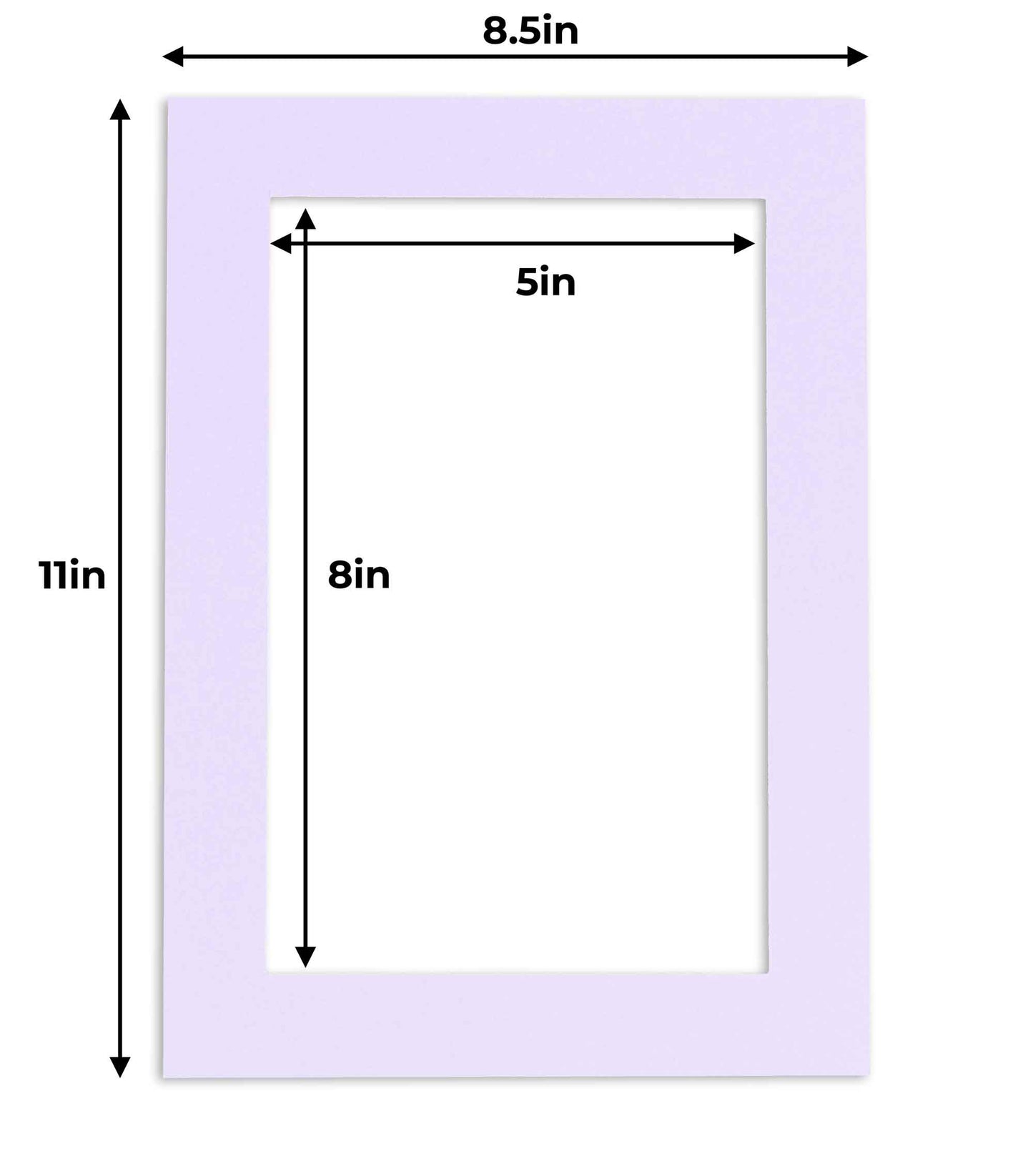 Light Purple Precut Acid-Free Matboard Set with Clear Bag & Backing