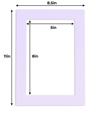 Light Purple Precut Acid-Free Matboard Set with Clear Bag & Backing