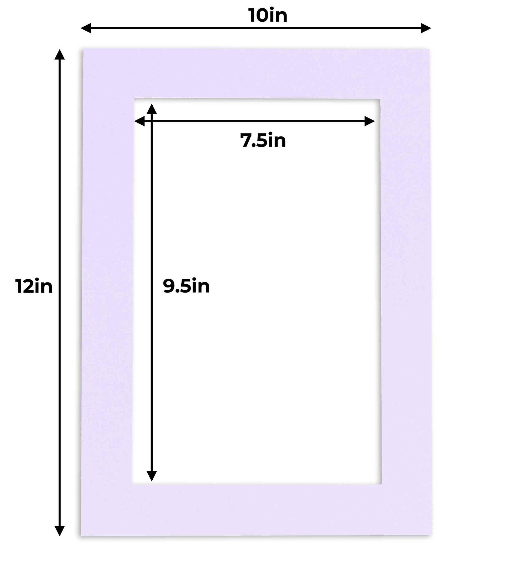 5x7 Mat for 8x10 Frame - Precut Mat Board Acid-Free Light Purple 5x7 Photo Matte Made to Fit A 8x10 Picture Frame