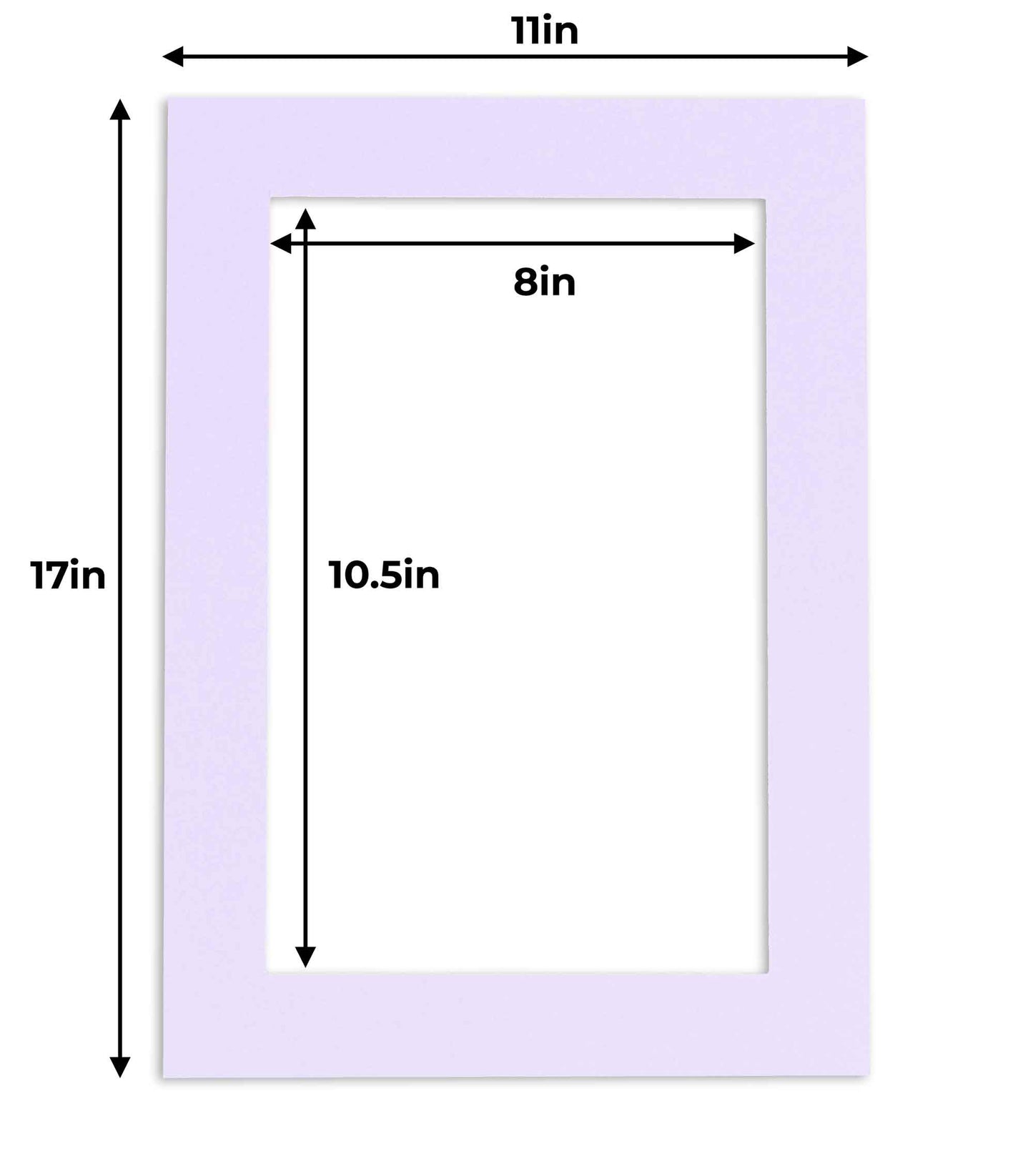 Light Purple Precut Acid-Free Matboard Set with Clear Bag & Backing