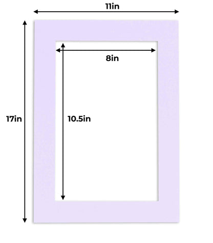 Light Purple Precut Acid-Free Matboard Set with Clear Bag & Backing