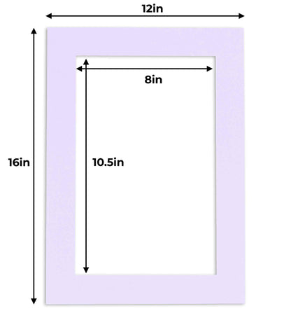 Light Purple Precut Acid-Free Matboard Set with Clear Bag & Backing
