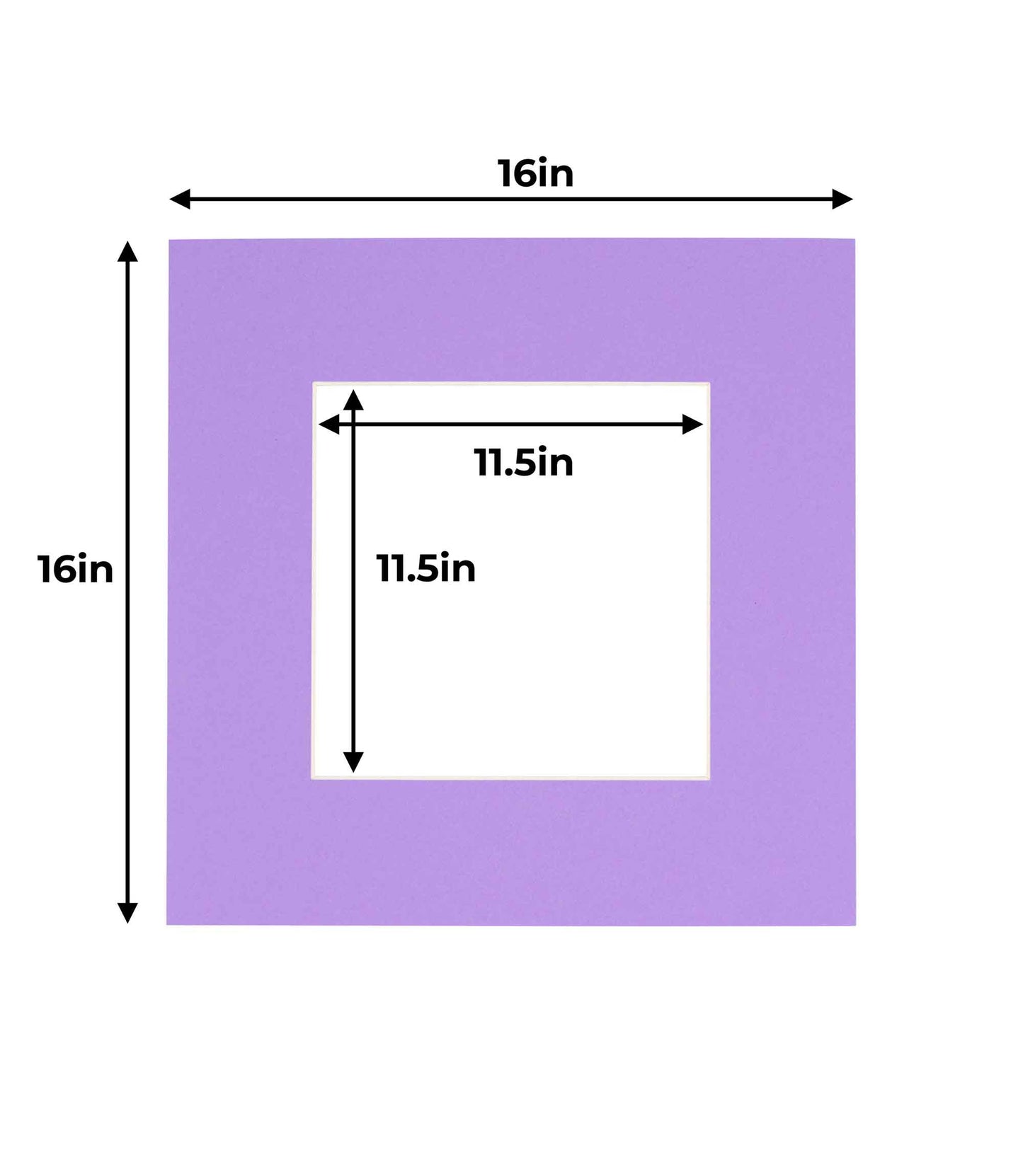 Light Purple Precut Acid-Free Matboard Set with Clear Bag & Backing