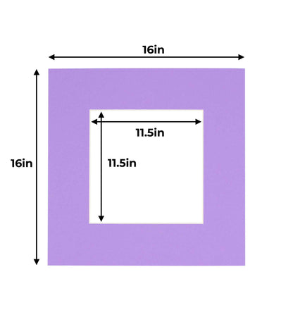 Light Purple Precut Acid-Free Matboard Set with Clear Bag & Backing