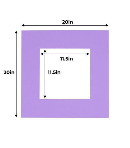 Light Purple Precut Acid-Free Matboard Set with Clear Bag & Backing