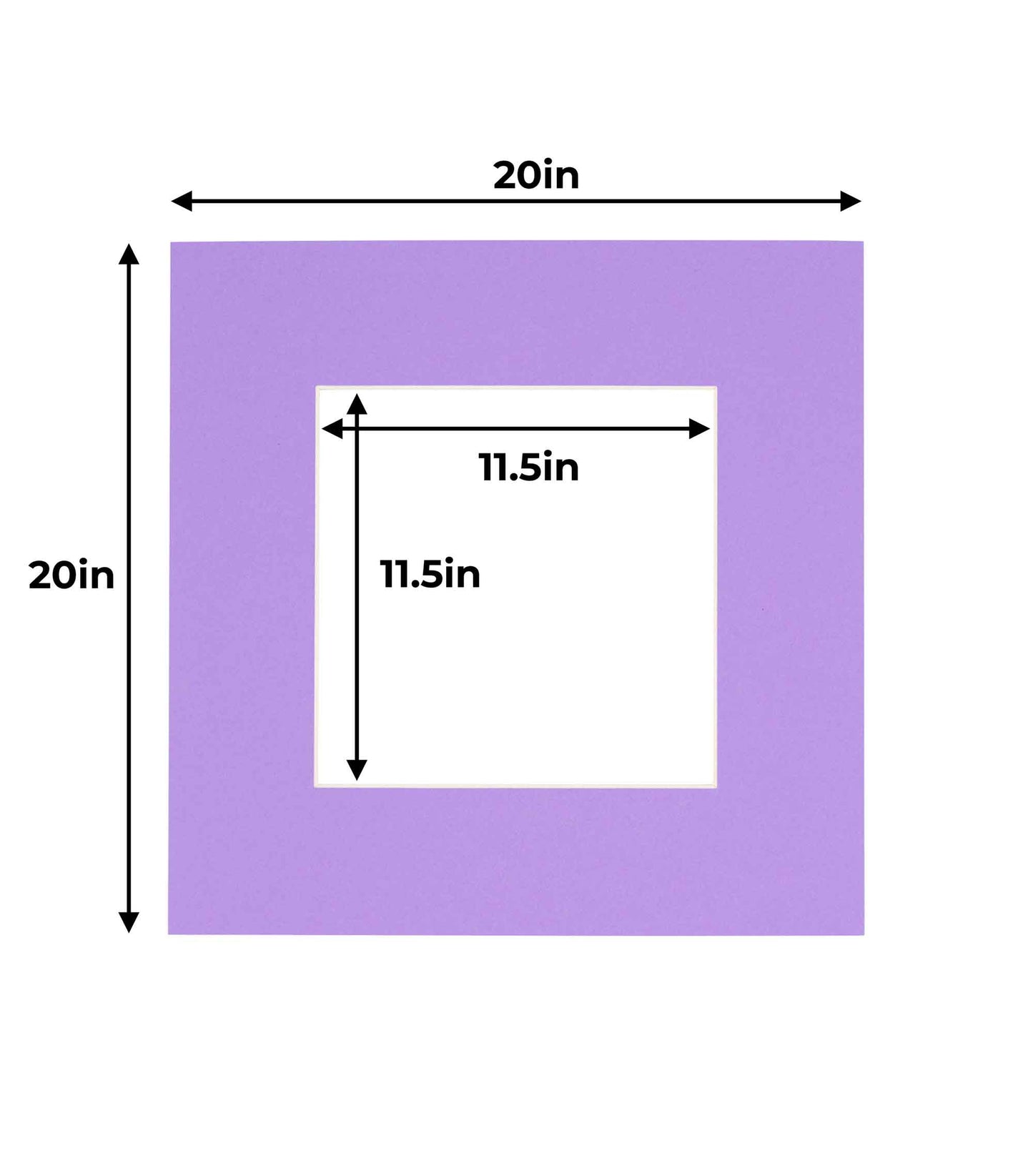 Pack of 10 Light Purple Precut Acid-Free Matboards