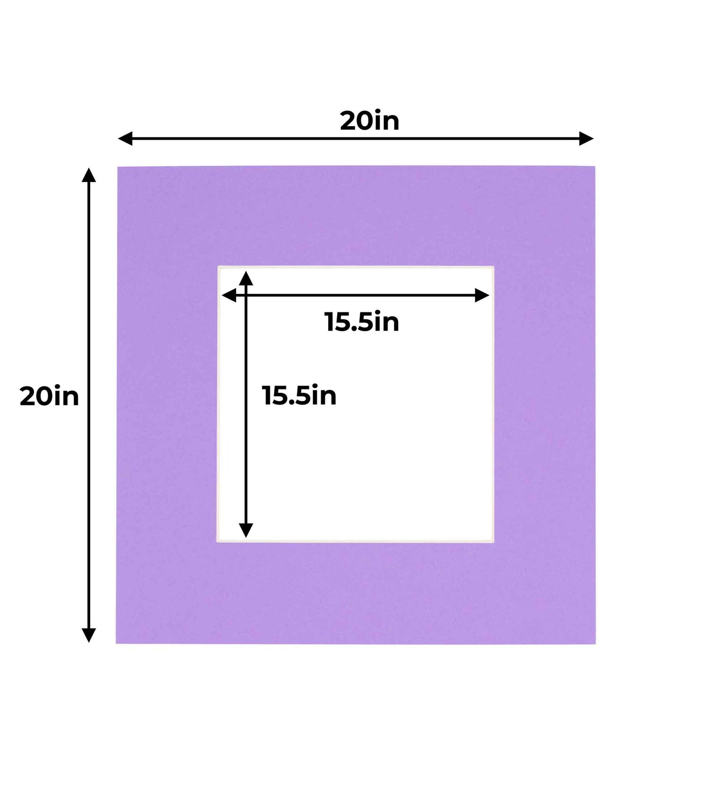 Light Purple Precut Acid-Free Matboard Set with Clear Bag & Backing