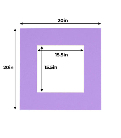 Light Purple Precut Acid-Free Matboard Set with Clear Bag & Backing