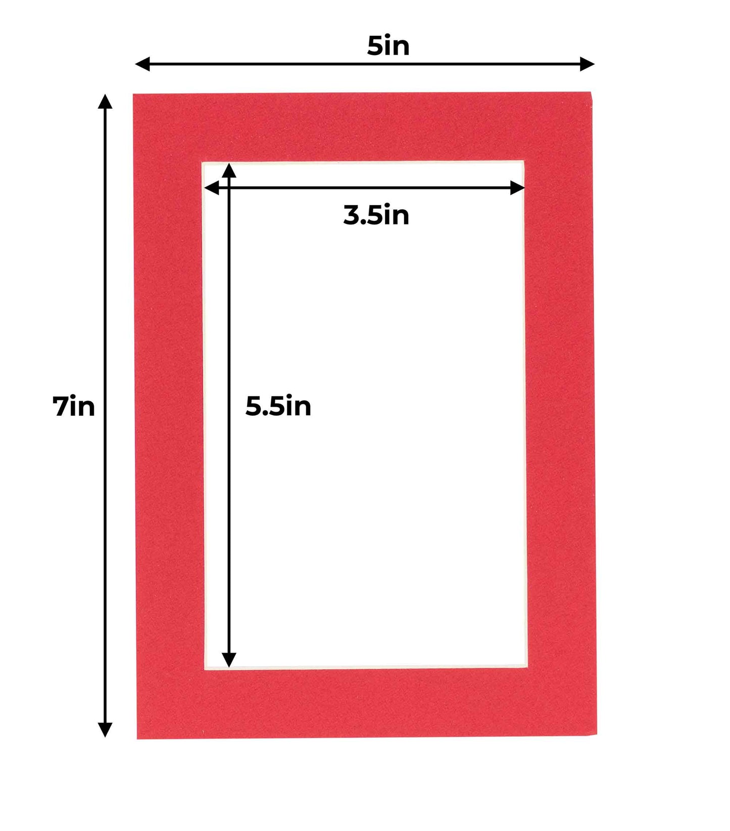 Cardinal Red Precut Acid-Free Matboard Set with Clear Bag & Backing