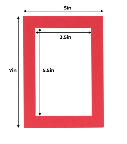 Cardinal Red Precut Acid-Free Matboard Set with Clear Bag & Backing