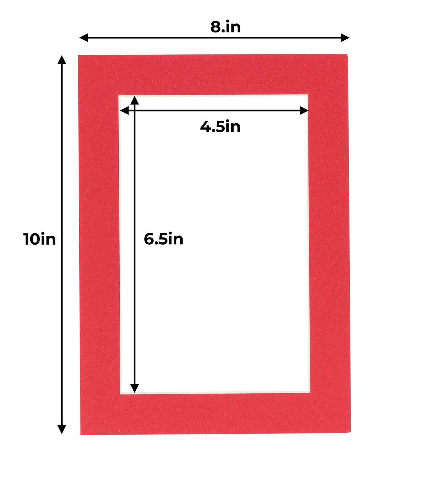 Cardinal Red Precut Acid-Free Matboard Set with Clear Bag & Backing