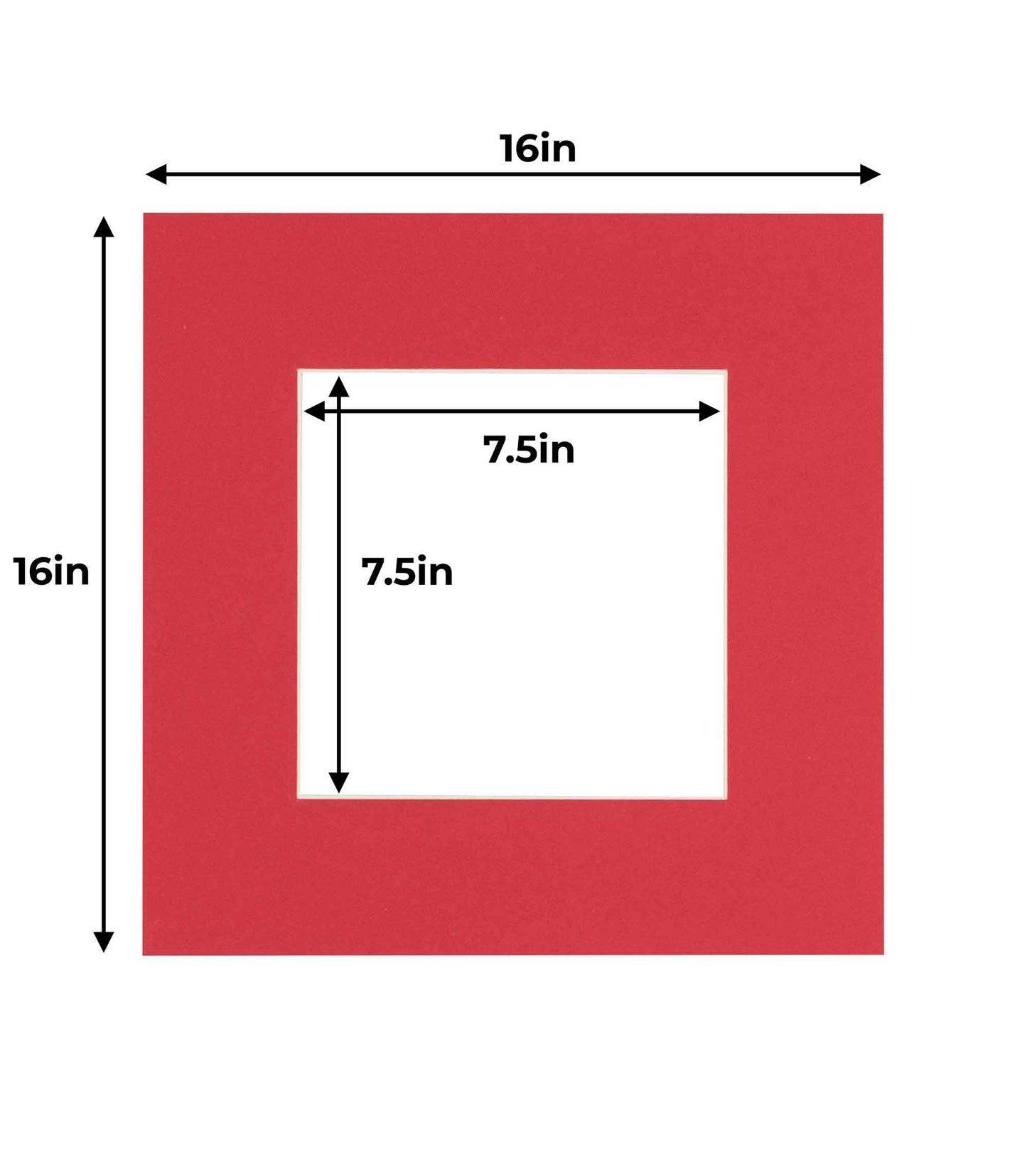 Cardinal Red Precut Acid-Free Matboard Set with Clear Bag & Backing