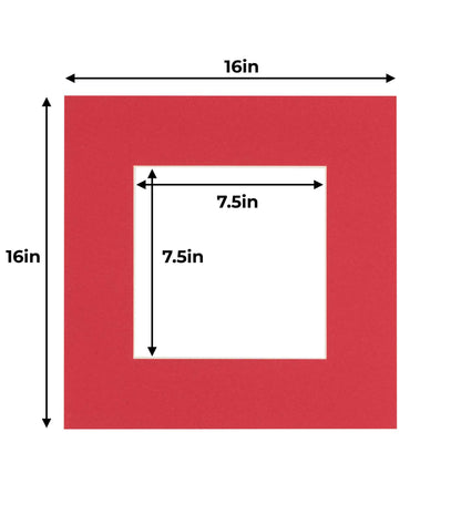 Cardinal Red Precut Acid-Free Matboard Set with Clear Bag & Backing