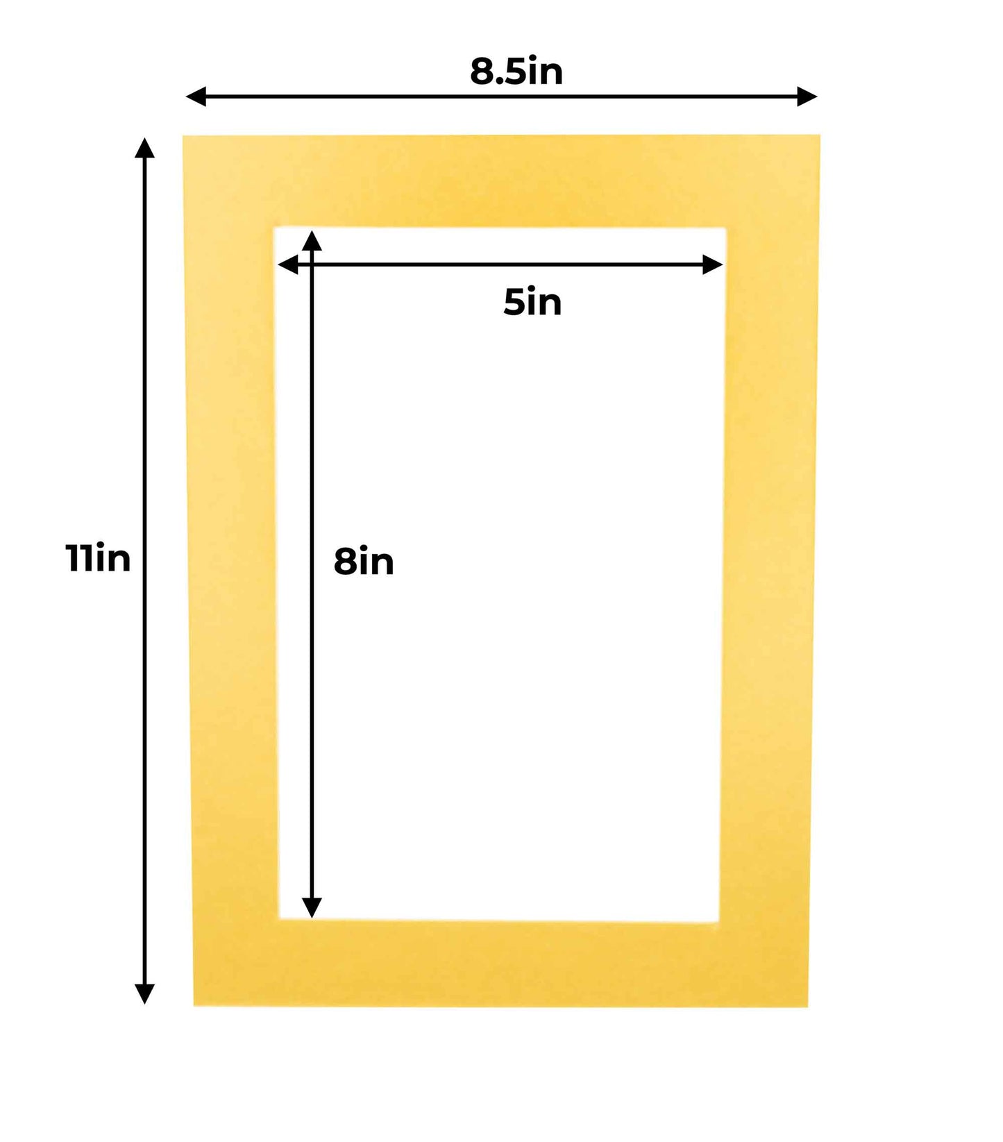 Metallic Gold Precut Acid-Free Matboard Set with Clear Bag & Backing