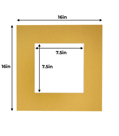Metallic Gold Precut Acid-Free Matboard Set with Clear Bag & Backing