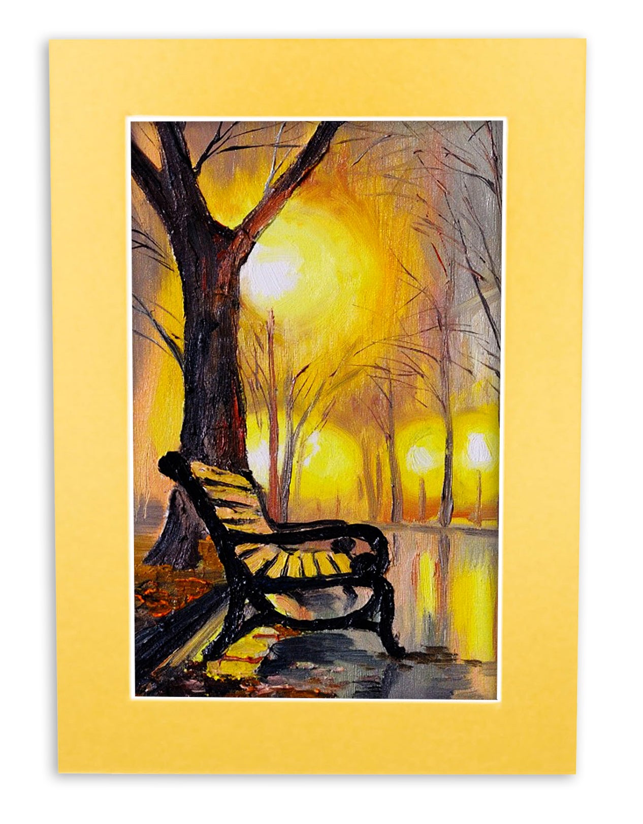 Metallic Gold Precut Acid-Free Matboard Set with Clear Bag & Backing