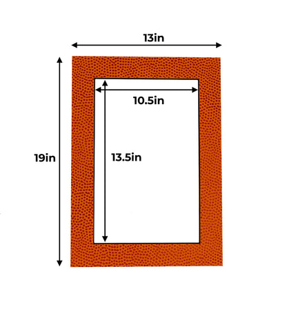 Pack of 10 Basketball Texture Precut Acid-Free Matboard Set with Clear Bags & Backings