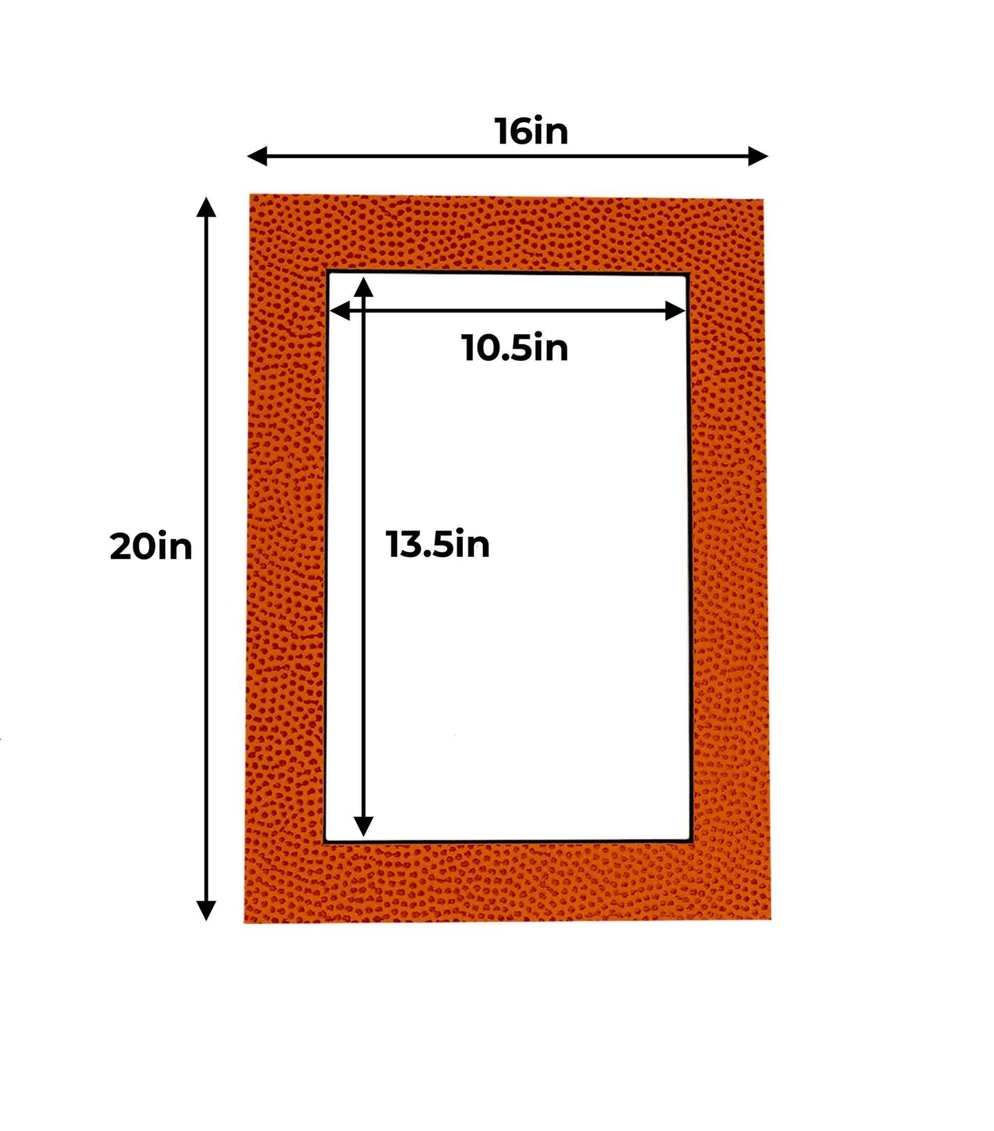 Pack of 10 Basketball Texture Precut Acid-Free Matboard Set with Clear Bags & Backings