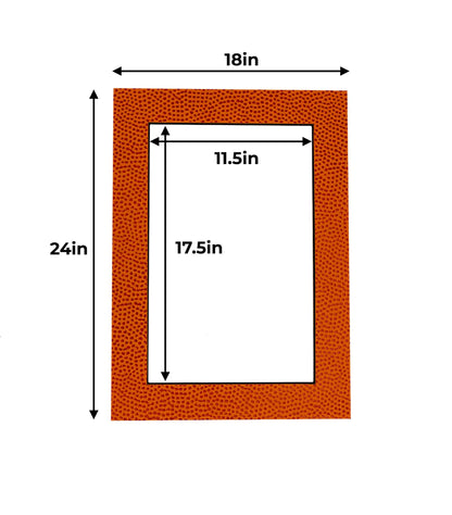 Pack of 25 Basketball Texture Precut Acid-Free Matboard Set with Clear Bags & Backings