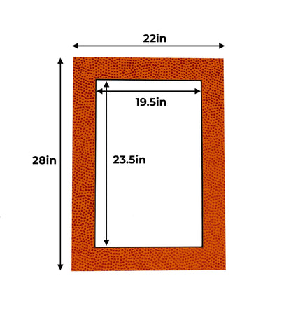 Pack of 25 Basketball Texture Precut Acid-Free Matboard Set with Clear Bags & Backings