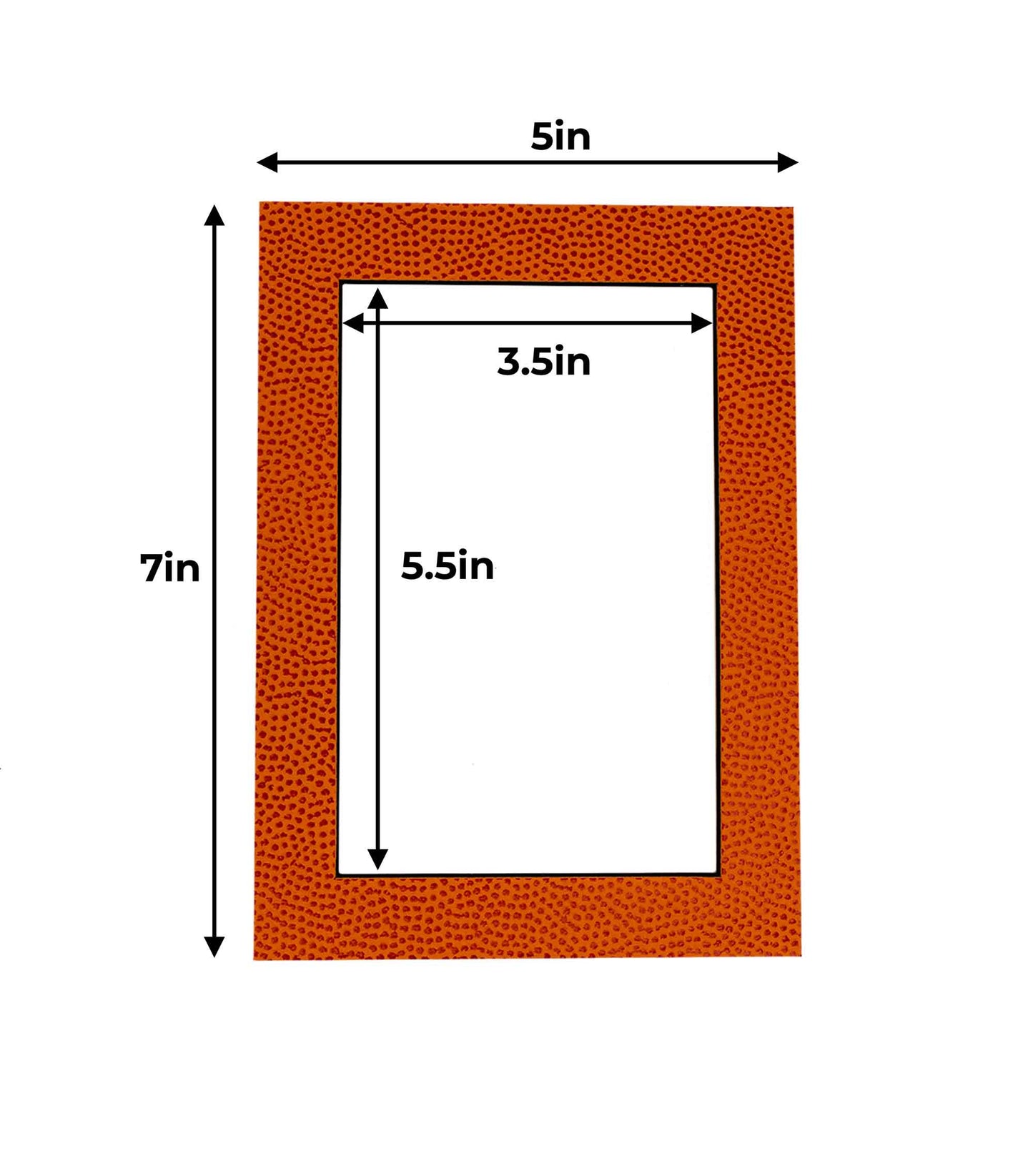 Pack of 10 Basketball Texture Precut Acid-Free Matboard Set with Clear Bags & Backings