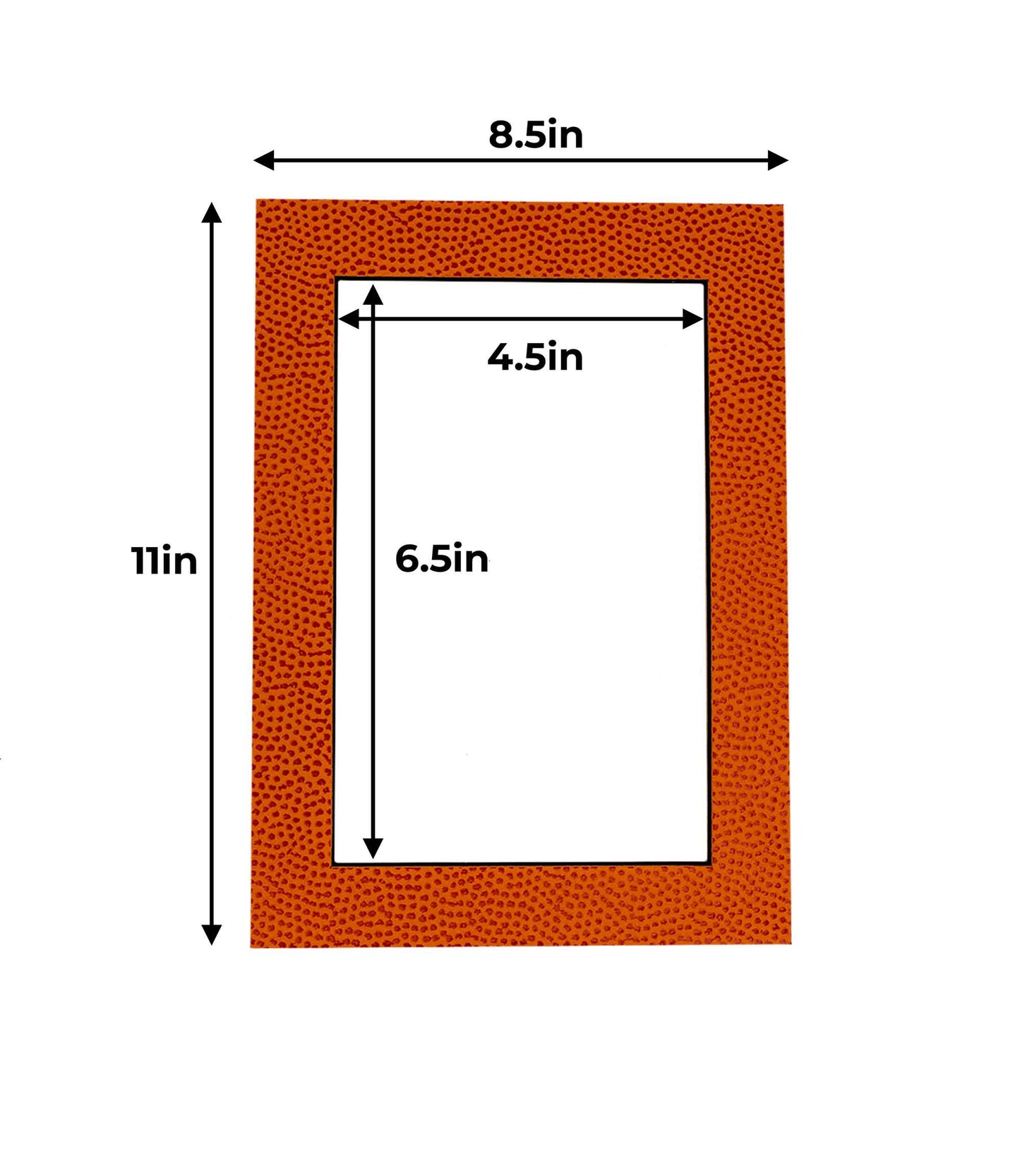 Pack of 25 Basketball Texture Precut Acid-Free Matboard Set with Clear Bags & Backings